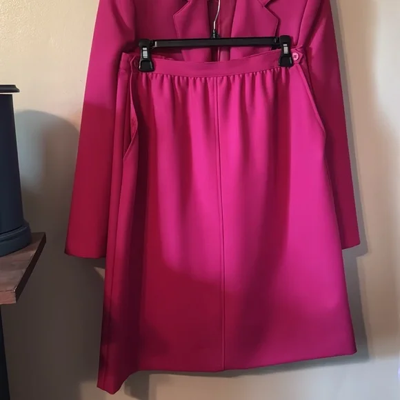 Magenta Blazer and Skirt Set - Picture 3 of 3